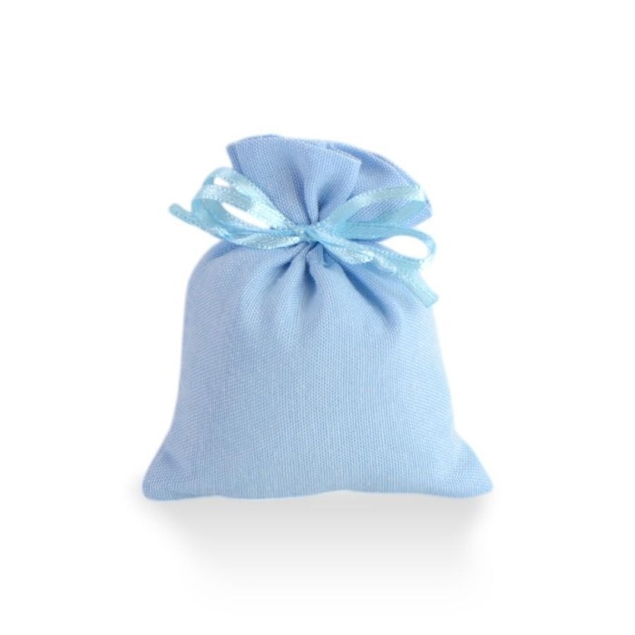 SACCHETTO COTONE CELESTE PICCOLO 8X10